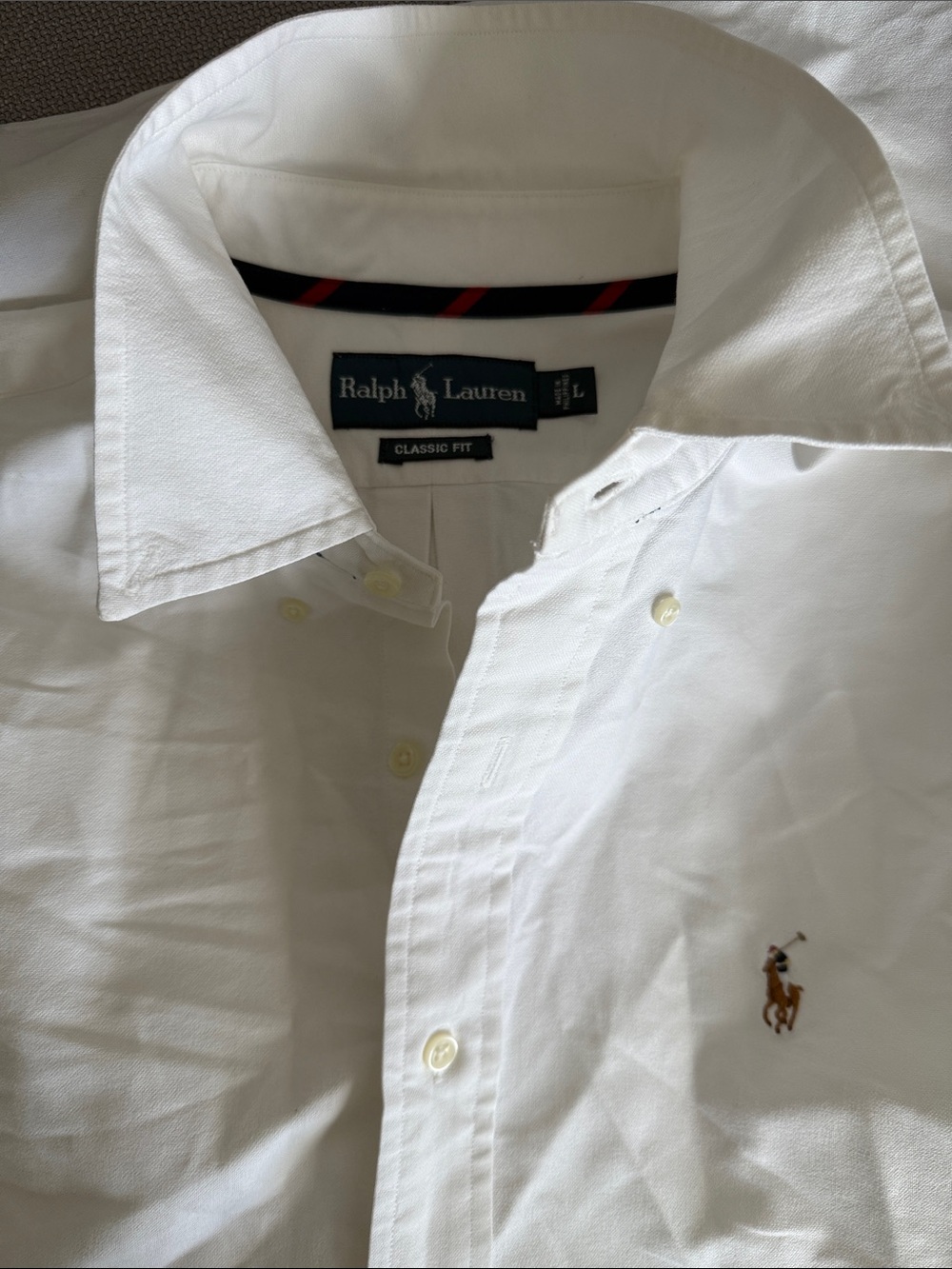 Ralph Lauren White Long-Sleeve Oxford Shirt with Pony Logo - Picture 7 of 11